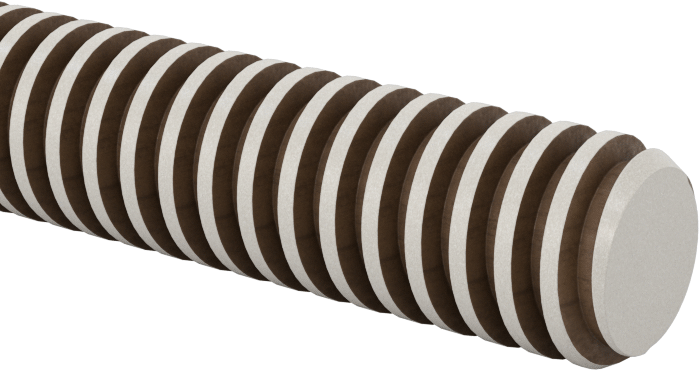 Alaşımlı Çelik Acme Kılavuz Vidası, Sağ El, 3/8"-12 Diş Boyutu, 3 Fit Uzunluk