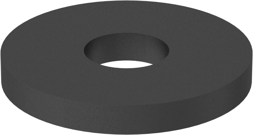 Floroelastomer Kauçuk Conta Pul, 10 Numaralı Vida için, 0.17" ID, 0.5" OD, 0,052“ ila 0,072” Kalınlık