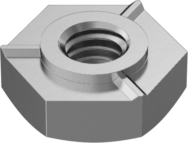 18-8 Paslanmaz Çelik Altıgen Kaynak Somunu, M4 x 0,7 mm Diş