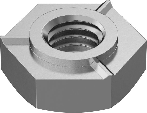 18-8 Paslanmaz Çelik Altıgen Kaynak Somunu, M5 x 0,8 mm Diş
