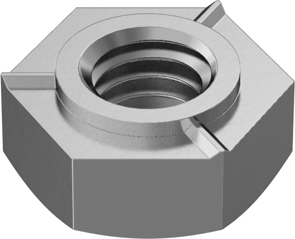 18-8 Paslanmaz Çelik Altıgen Kaynak Somunu, M6 x 1 mm Diş
