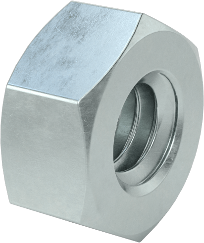 Düşük Mukavemetli Çinko Kaplı Çelik Sol Dişli Altıgen Somun, SAE Sınıf 2, 1/4"-20 Diş Boyutu