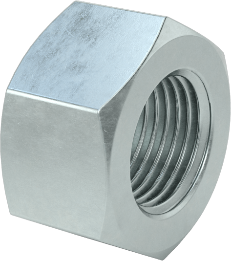 Düşük Mukavemetli Çinko Kaplı Çelik Sol Dişli Altıgen Somun, SAE Sınıf 2, 5/8"-18 Diş Boyutu