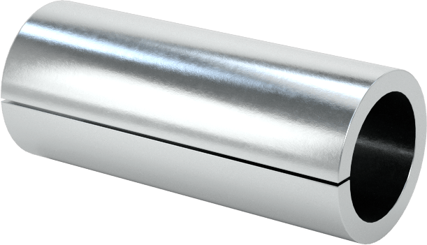 Yivli Dişsiz Ara Parçalar, Çinko Kaplı Düşük Karbonlu Çelik, 5/32" OD, 0.118" ID, 3/8" Uzunluk