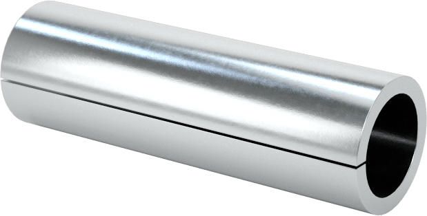 Yivli Dişsiz Ara Parçalar, Çinko Kaplı Düşük Karbonlu Çelik, 5/32" OD, 0.118" ID, 1/2" Uzunluk