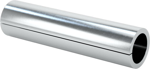 Yivli Dişsiz Ara Parçalar, Çinko Kaplı Düşük Karbonlu Çelik, 5/32" OD, 0.118" ID, 5/8" Uzunluk