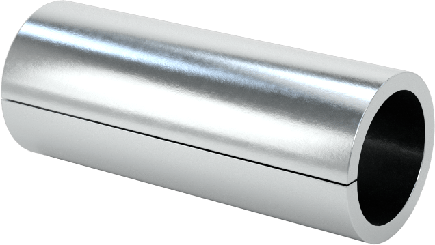 Yivli Dişsiz Ara Parçalar, Çinko Kaplı Düşük Karbonlu Çelik, 1/4" OD, 0.198" ID, 5/8" Uzunluk
