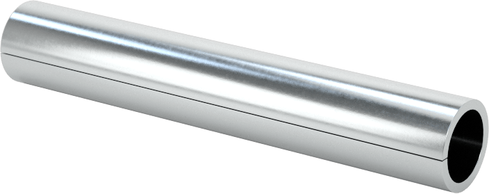 Yivli Dişsiz Ara Parçalar, Çinko Kaplı Düşük Karbonlu Çelik, 1/4" OD, 0.198" ID, 1-1/2" Uzunluk