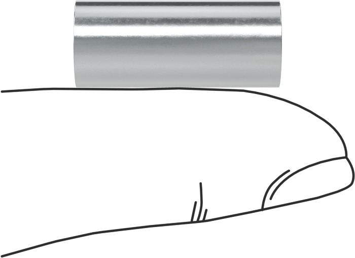 Yivli Dişsiz Ara Parçalar, Çinko Kaplı Düşük Karbonlu Çelik, 3/8" OD, 0.254" ID, 7/8" Uzunluk