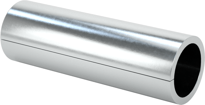 Yivli Dişsiz Ara Parçalar, Çinko Kaplı Düşük Karbonlu Çelik, 13/32" OD, 0.322" ID, 1-1/4" Uzunluk