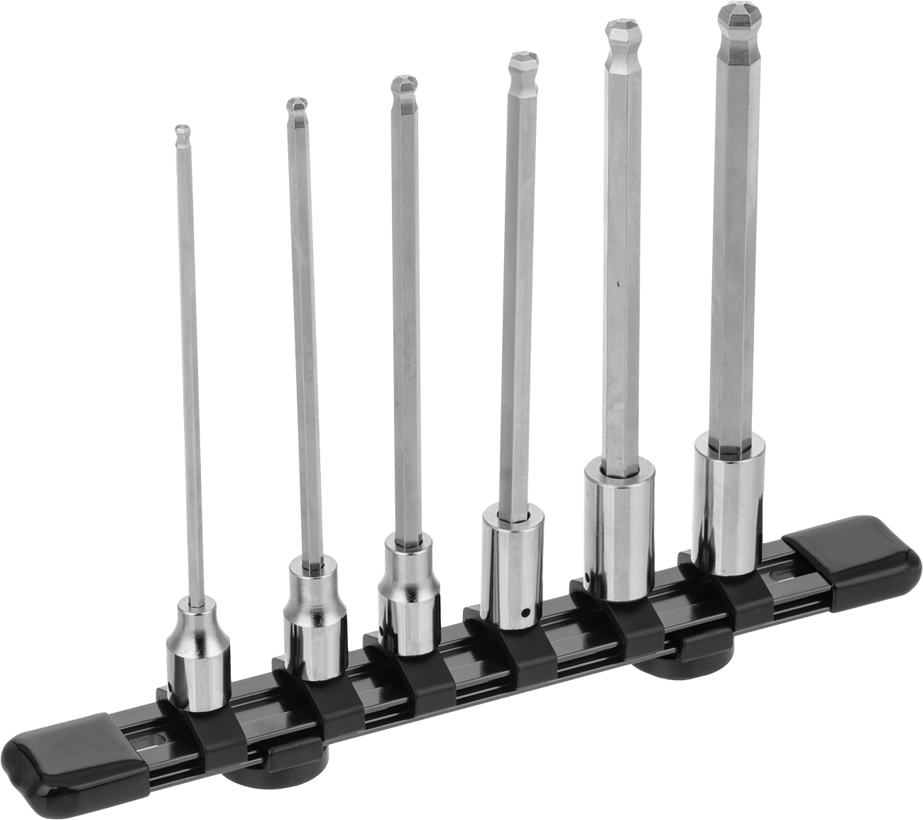 Uzun Uçlu Top Uçlu Altıgen Uçlu Soket Seti, 1/4" Kare Tahrik, 6 Parça