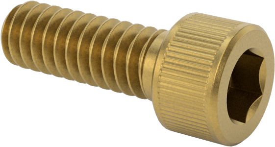 Pirinç Soket Başlı Vida, 2-56 Diş Boyutu, 1/4" Uzunluk
