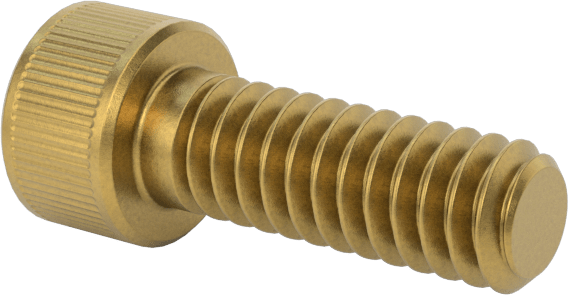 Pirinç Soket Başlı Vida, 2-56 Diş Boyutu, 1/4" Uzunluk