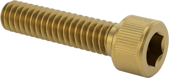 Pirinç Soket Başlı Vida, 2-56 Diş Boyutu, 3/8" Uzunluk