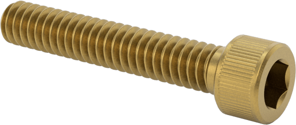 Pirinç Soket Başlı Vida, 2-56 Diş Boyutu, 1/2" Uzunluk