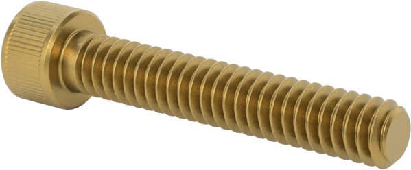 Pirinç Soket Başlı Vida, 2-56 Diş Boyutu, 1/2" Uzunluk