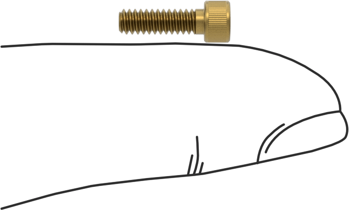 Pirinç Soket Başlı Vida, 4-40 Diş Boyutu, 3/8" Uzunluk