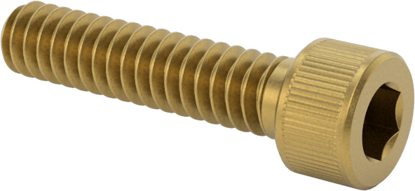 Pirinç Soket Başlı Vida, 4-40 Diş Boyutu, 1/2" Uzunluk