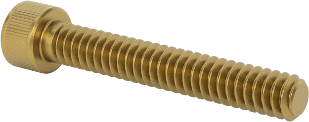 Pirinç Soket Başlı Vida, 4-40 Diş Boyutu, 3/4" Uzunluk