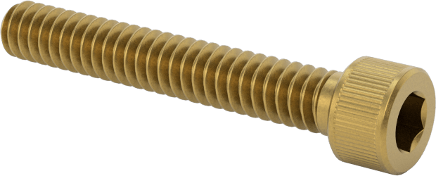 Pirinç Soket Başlı Vida, 4-40 Diş Boyutu, 3/4" Uzunluk