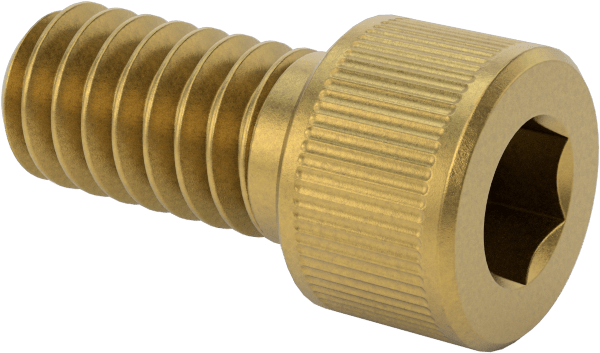Pirinç Soket Başlı Vida, 1/4"-20 Diş Boyutu, 1/2" Uzunluk