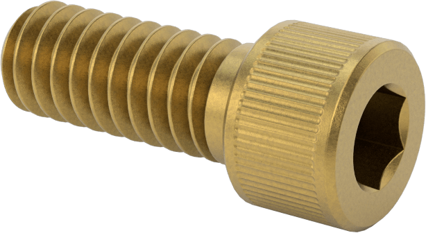 Pirinç Soket Başlı Vida, 1/4"-20 Diş Boyutu, 5/8" Uzunluk