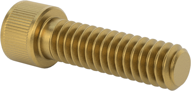 Pirinç Soket Başlı Vida, 1/4"-20 Diş Boyutu, 7/8" Uzunluk