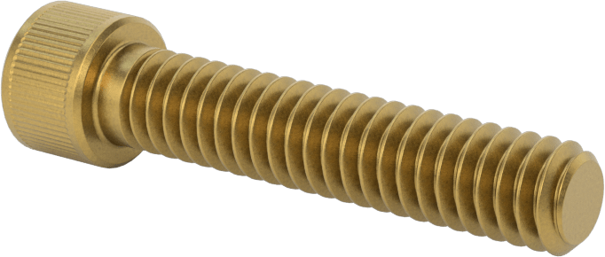 Pirinç Soket Başlı Vida, 1/4"-20 Diş Boyutu, 1-1/4" Uzunluk