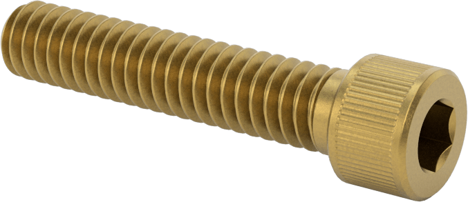 Pirinç Soket Başlı Vida, 1/4"-20 Diş Boyutu, 1-1/4" Uzunluk