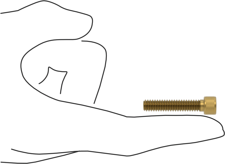 Pirinç Soket Başlı Vida, 1/4"-20 Diş Boyutu, 1-1/4" Uzunluk