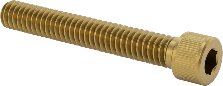 Pirinç Soket Başlı Vida, 1/4"-20 Diş Boyutu, 1-3/4" Uzunluk