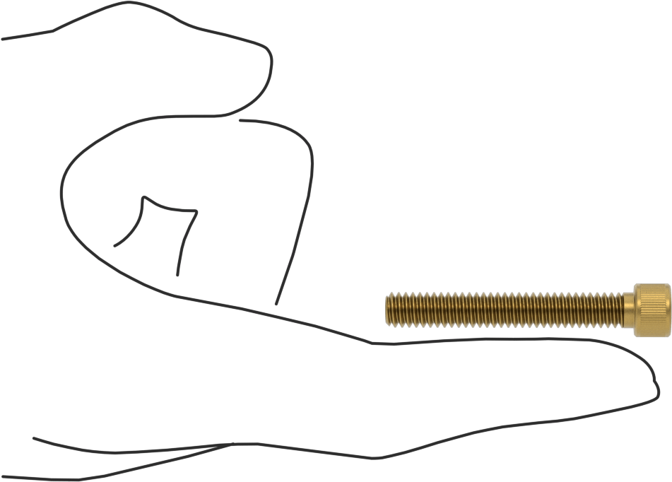 Pirinç Soket Başlı Vida, 1/4"-20 Diş Boyutu, 1-3/4" Uzunluk