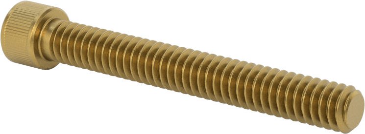 Pirinç Soket Başlı Vida, 1/4"-20 Diş Boyutu, 2" Uzunluk