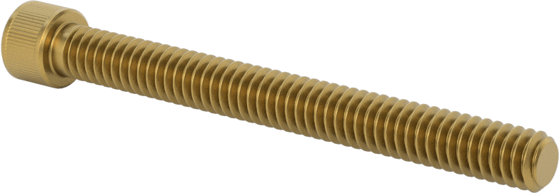 Pirinç Soket Başlı Vida, 1/4"-20 Diş Boyutu, 2-1/2" Uzunluk