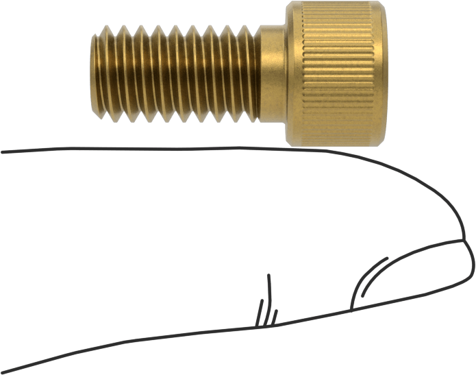 Pirinç Soket Başlı Vida, 5/16"-18 Diş Boyutu, 5/8" Uzunluk