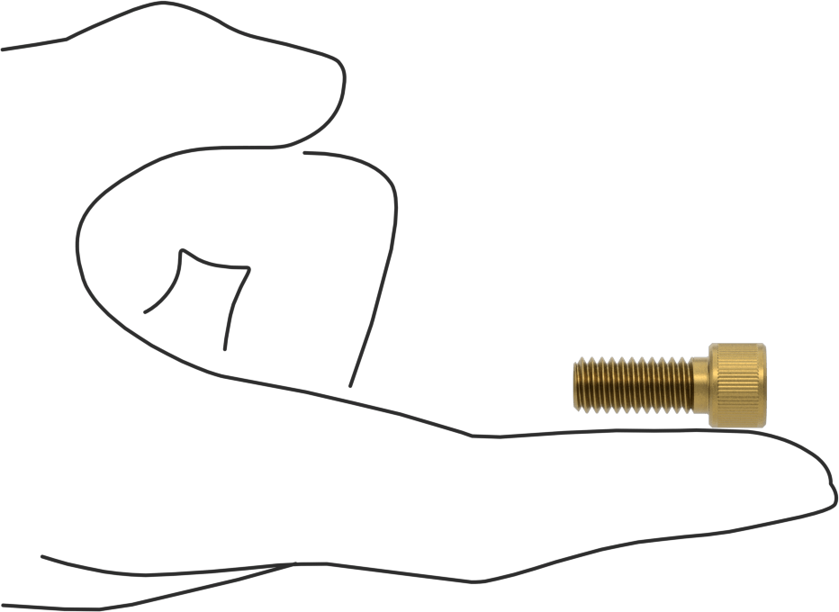 Pirinç Soket Başlı Vida, 5/16"-18 Diş Boyutu, 3/4" Uzunluk