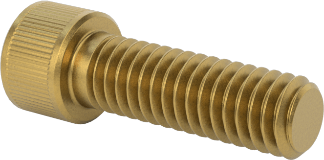 Pirinç Soket Başlı Vida, 5/16"-18 Diş Boyutu, 1" Uzunluk