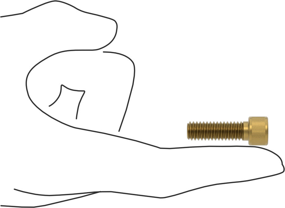 Pirinç Soket Başlı Vida, 5/16"-18 Diş Boyutu, 1" Uzunluk