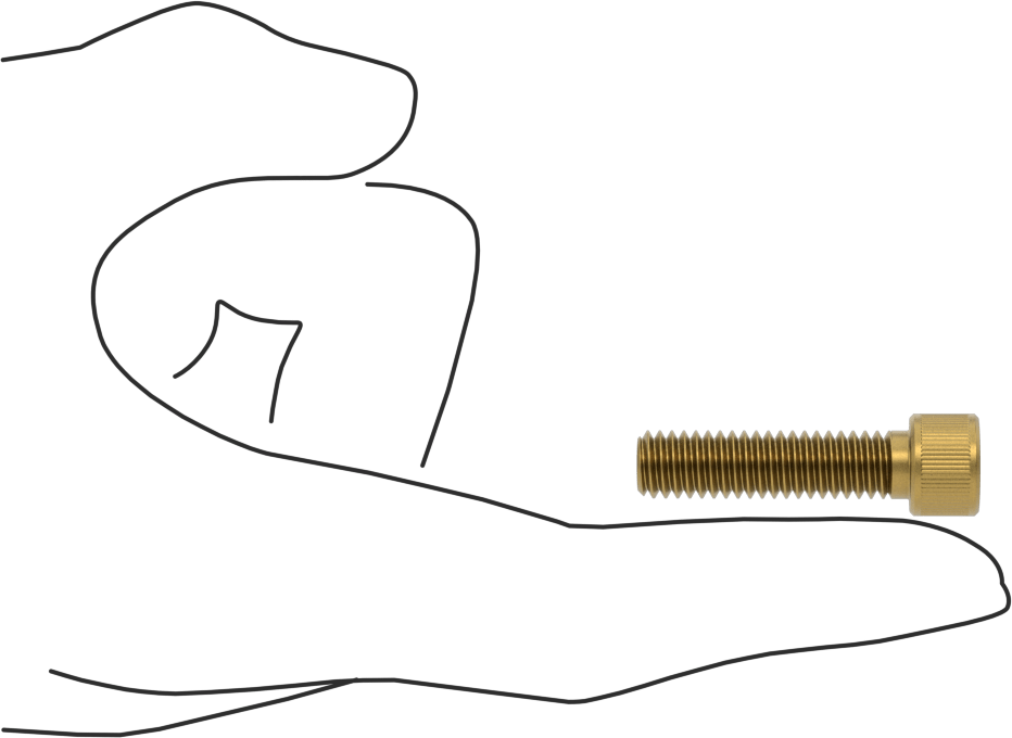 Pirinç Soket Başlı Vida, 5/16"-18 Diş Boyutu, 1-1/4" Uzunluk