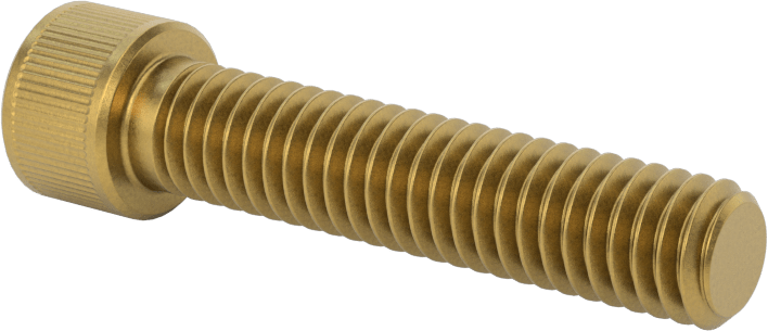 Pirinç Soket Başlı Vida, 5/16"-18 Diş Boyutu, 1-1/2" Uzunluk