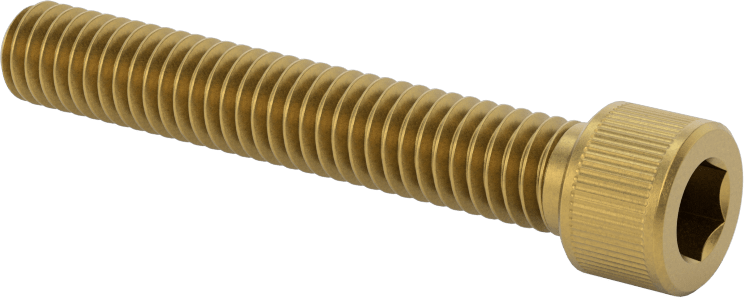 Pirinç Soket Başlı Vida, 5/16"-18 Diş Boyutu, 2" Uzunluk