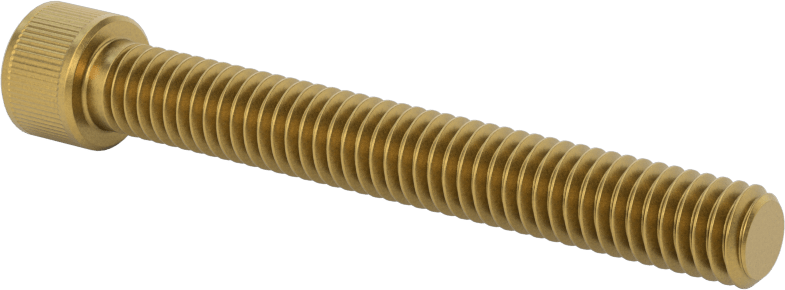 Pirinç Soket Başlı Vida, 5/16"-18 Diş Boyutu, 2-1/2" Uzunluk