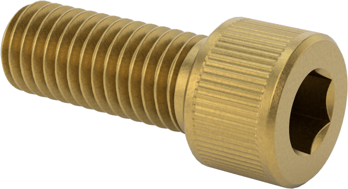 Pirinç Soket Başlı Vida, 1/2"-13 Diş Boyutu, 1-1/4" Uzunluk