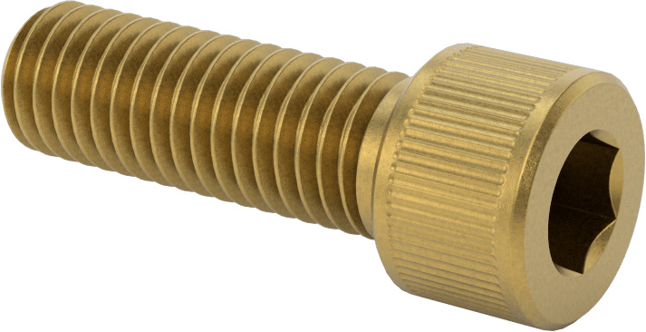 Pirinç Soket Başlı Vida, 1/2"-13 Diş Boyutu, 1-1/2" Uzunluk