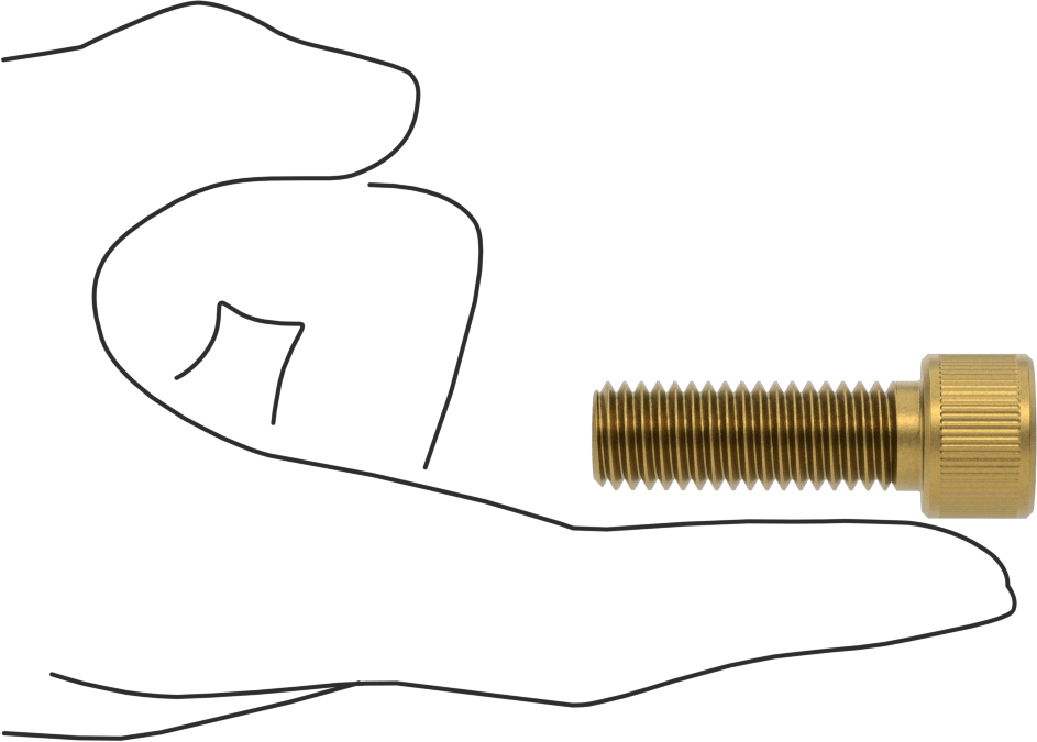 Pirinç Soket Başlı Vida, 1/2"-13 Diş Boyutu, 1-1/2" Uzunluk