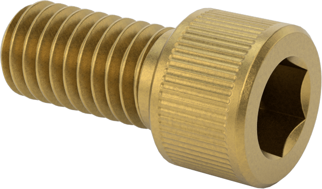 Pirinç Soket Başlı Vida, 3/8"-16 Diş Boyutu, 3/4" Uzunluk