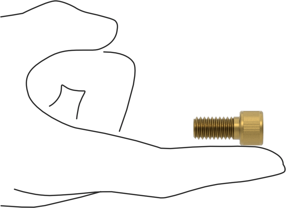 Pirinç Soket Başlı Vida, 3/8"-16 Diş Boyutu, 3/4" Uzunluk