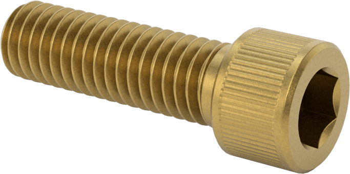 Pirinç Soket Başlı Vida, 3/8"-16 Diş Boyutu, 1-1/4" Uzunluk