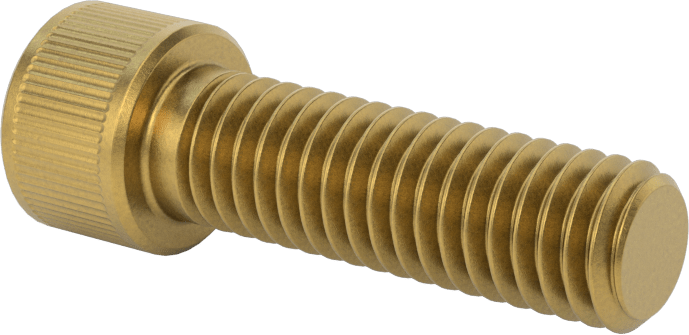 Pirinç Soket Başlı Vida, 3/8"-16 Diş Boyutu, 1-1/4" Uzunluk