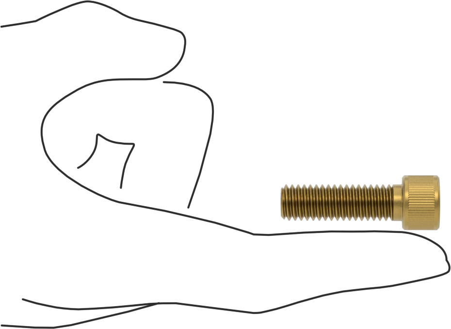 Pirinç Soket Başlı Vida, 3/8"-16 Diş Boyutu, 1-1/4" Uzunluk